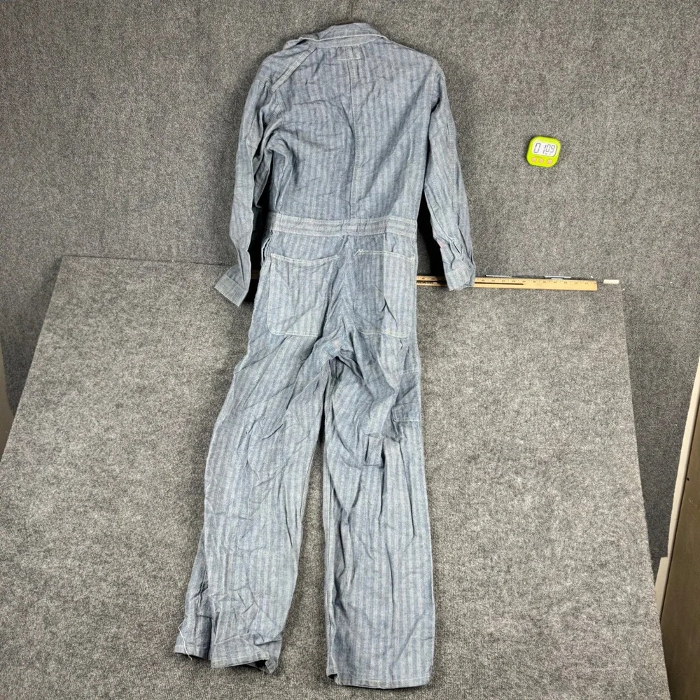 Universal Overall Co Coveralls Mens Size 34 Blue Herringbone Cotton Stone Cutter